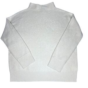 Tahari Women's 100% Cashmere Mock Neck Soft Knit Neutral Beige Sweater Size M